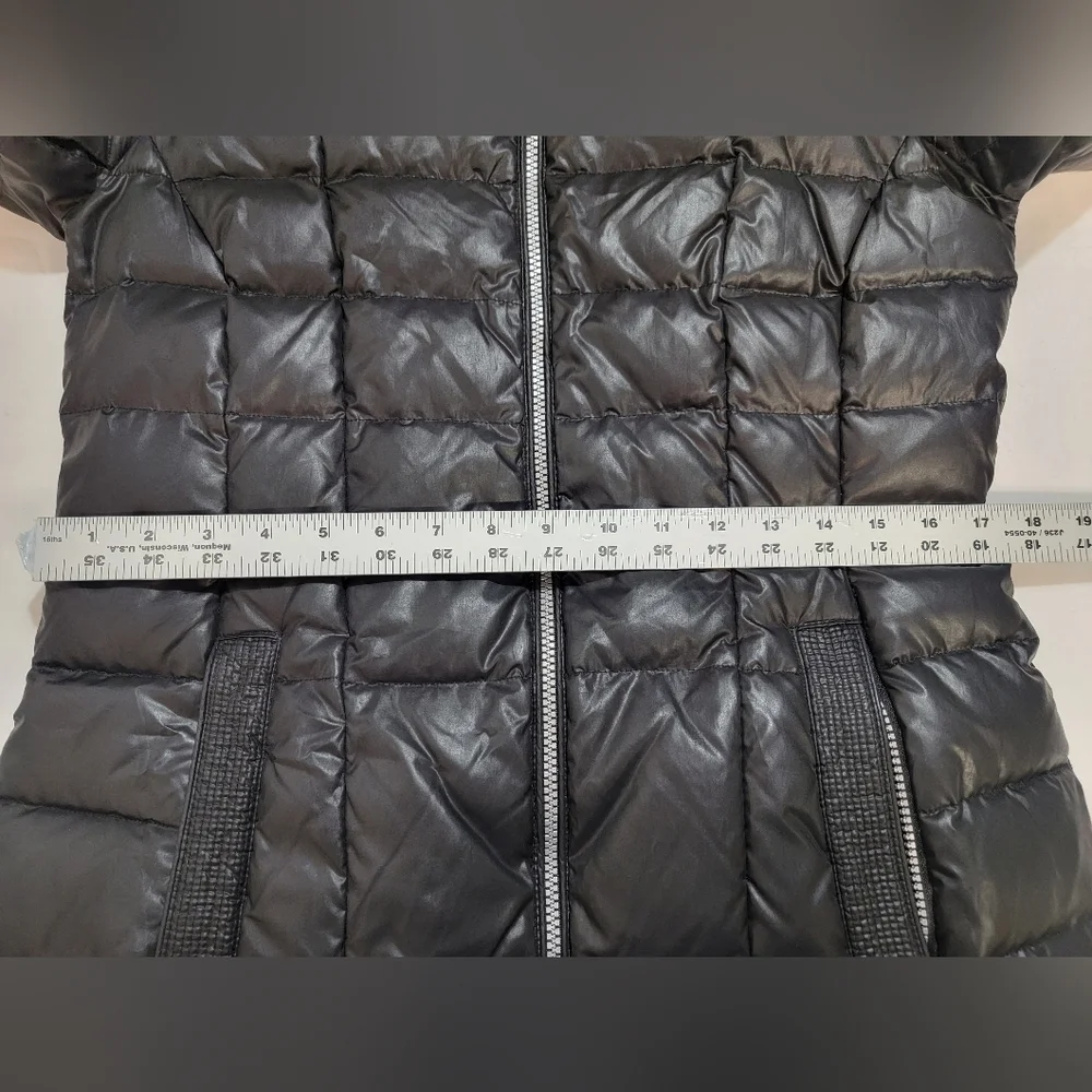 MARC NEW YORK Womens Size Small Black Down Filled Knee Length Puffer Coa…